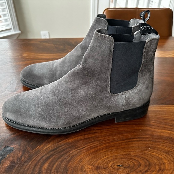 All Saints Gray Suede Men\'s Boots main image 5